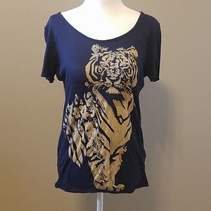 Lucky Brand Floral Tiger Tshirt